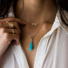 9CT AMAZONITE & CITRINE SALSA PENDANT