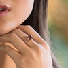 18CT ROSE GOLD SMOKY QUARTZ & CHAMPAGNE DIAMOND KAARINA RING