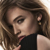 18CT HONEY QUARTZ & BLACK DIAMOND KAARINA EARRINGS