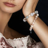 STERLING SILVER BLUE LACE AGATE & PEARL ELOISE BRACELET