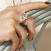 18CT AQUAMARINE & DIAMOND HARLOW RING