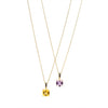 18CT ROSE DE FRANCE AMETHYST & BLACK DIAMOND KAARINA PENDANT