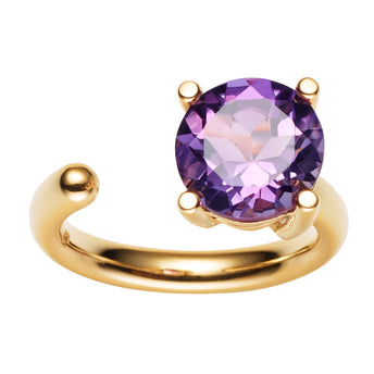9CT AMETHYST CARLY RING