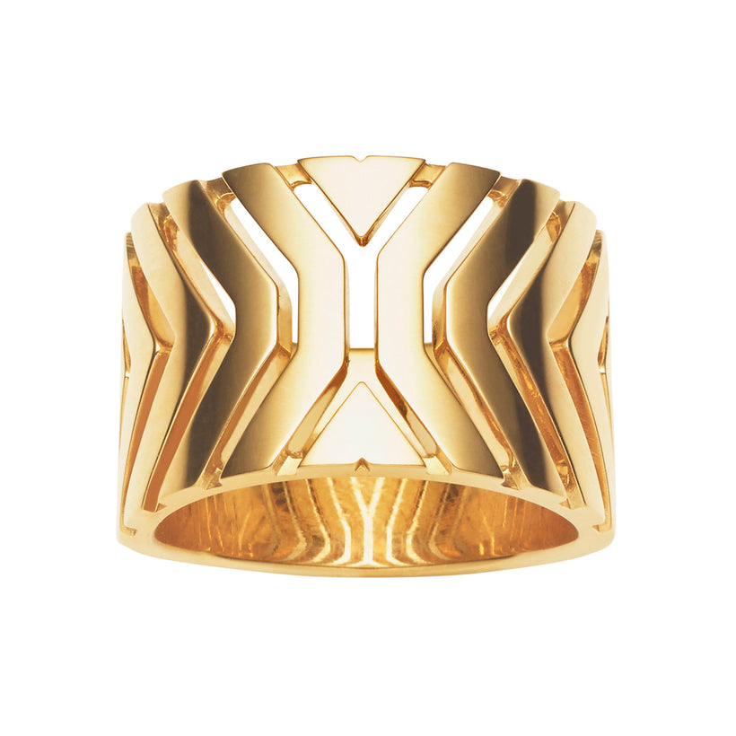 9CT GOLD MATRIX RING